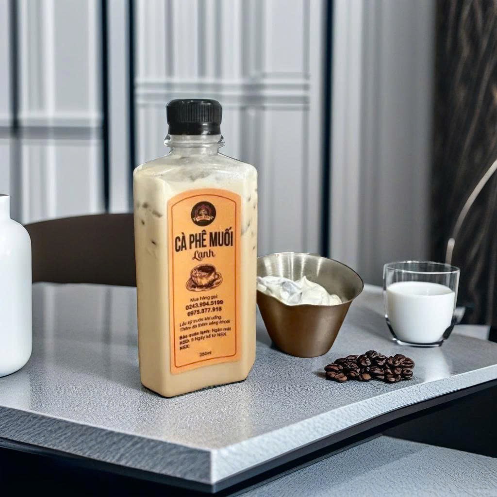 Cafe muối đóng chai