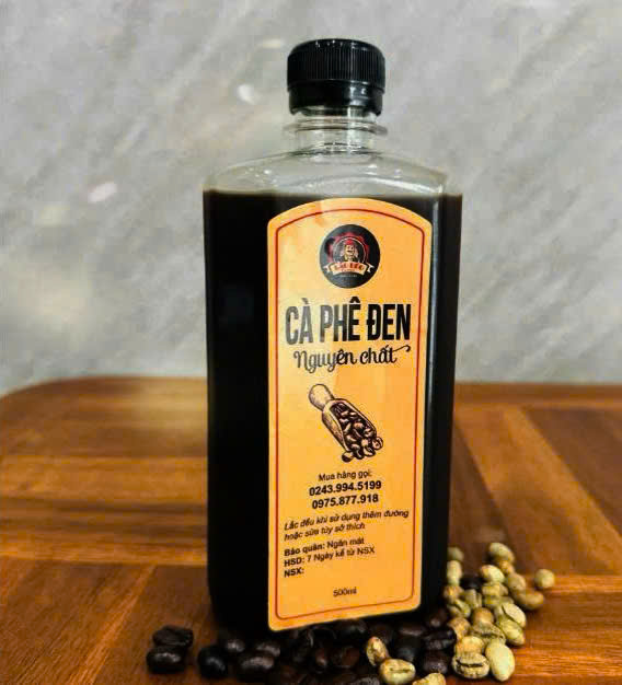 Cafe đen đóng chai